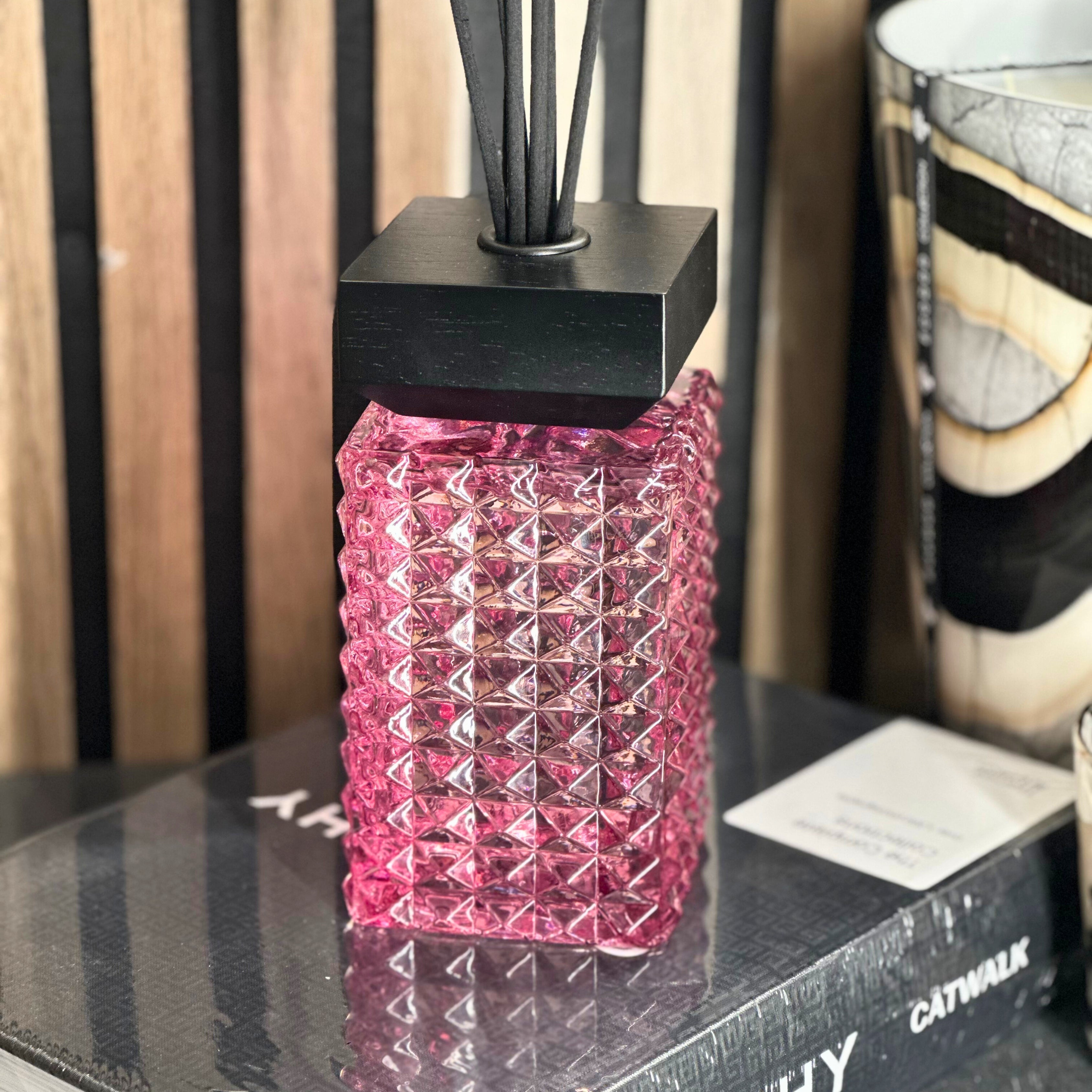 Desire Aroma Oud & Bergamot 500ml Cut Glass Reed Diffuser Lesser & Pavey Ltd