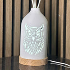 LED Ceramic Reed Diffuser Owl 19cm Aromatize