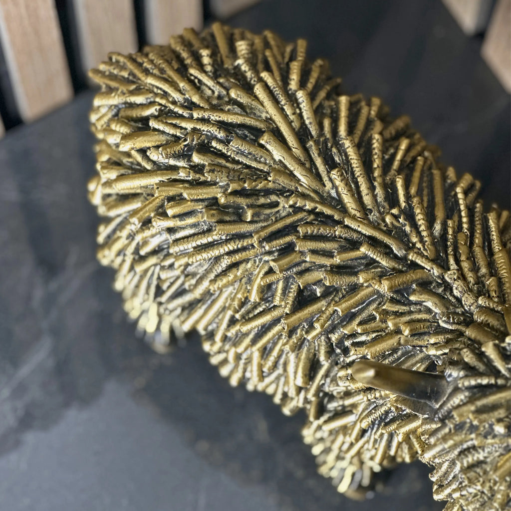 Gold Shaggy Highland Cow Large Lesser & Pavey Ltd