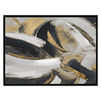 Golden Swirls Framed Canvas Artwork camelot