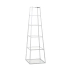 Logan Steel & Clear Glass 5-Tier Ladder Display Unit Lina Home