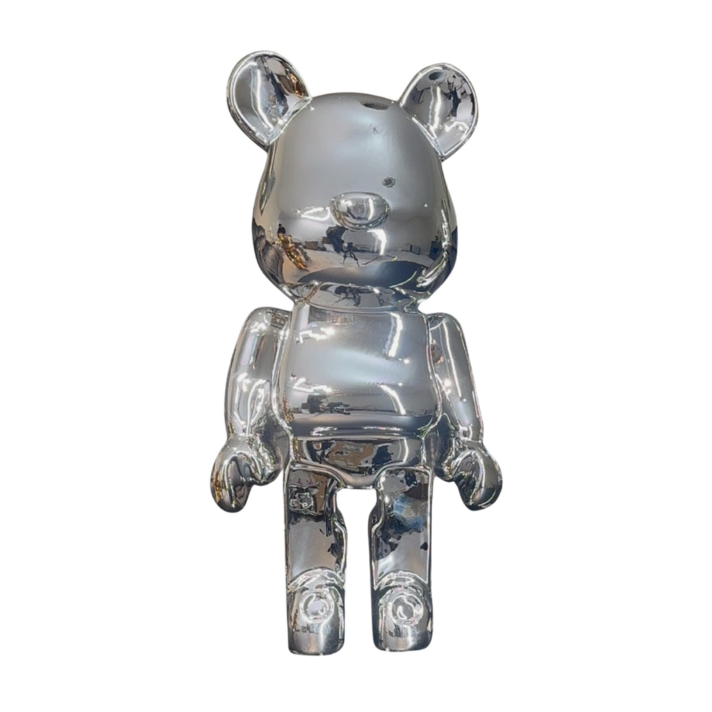 Chrome Standing Bear 40cm Ivan