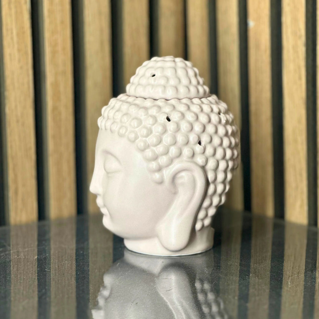 Small Grey Buddha Head Oil Burner and Wax Melter something different