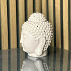 Small Grey Buddha Head Oil Burner and Wax Melter something different