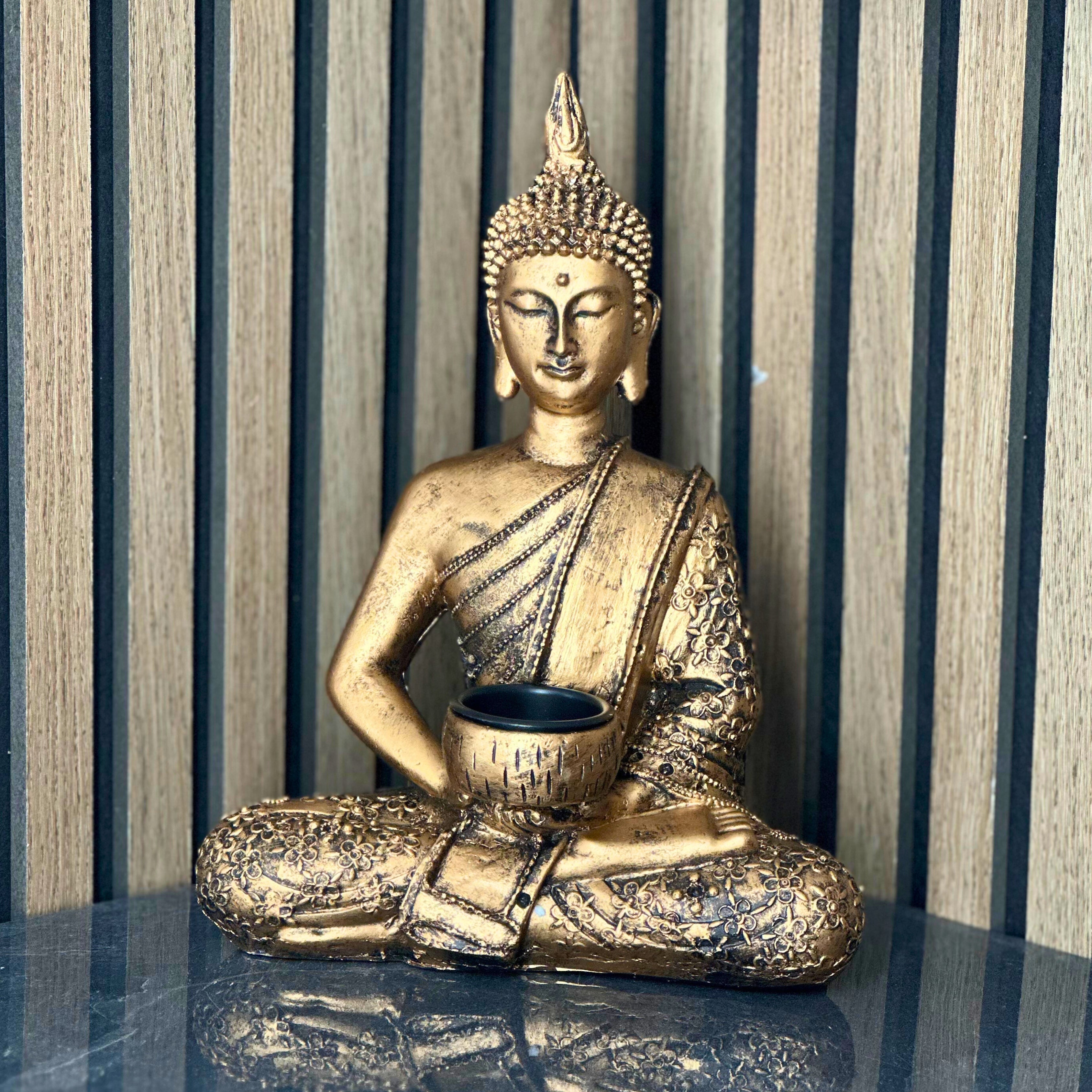 Sitting Thai Buddha Tealight Holder N/A