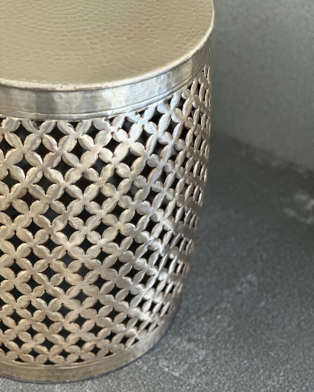 Khalasar Light Gold Round Side Table Gallery Direct