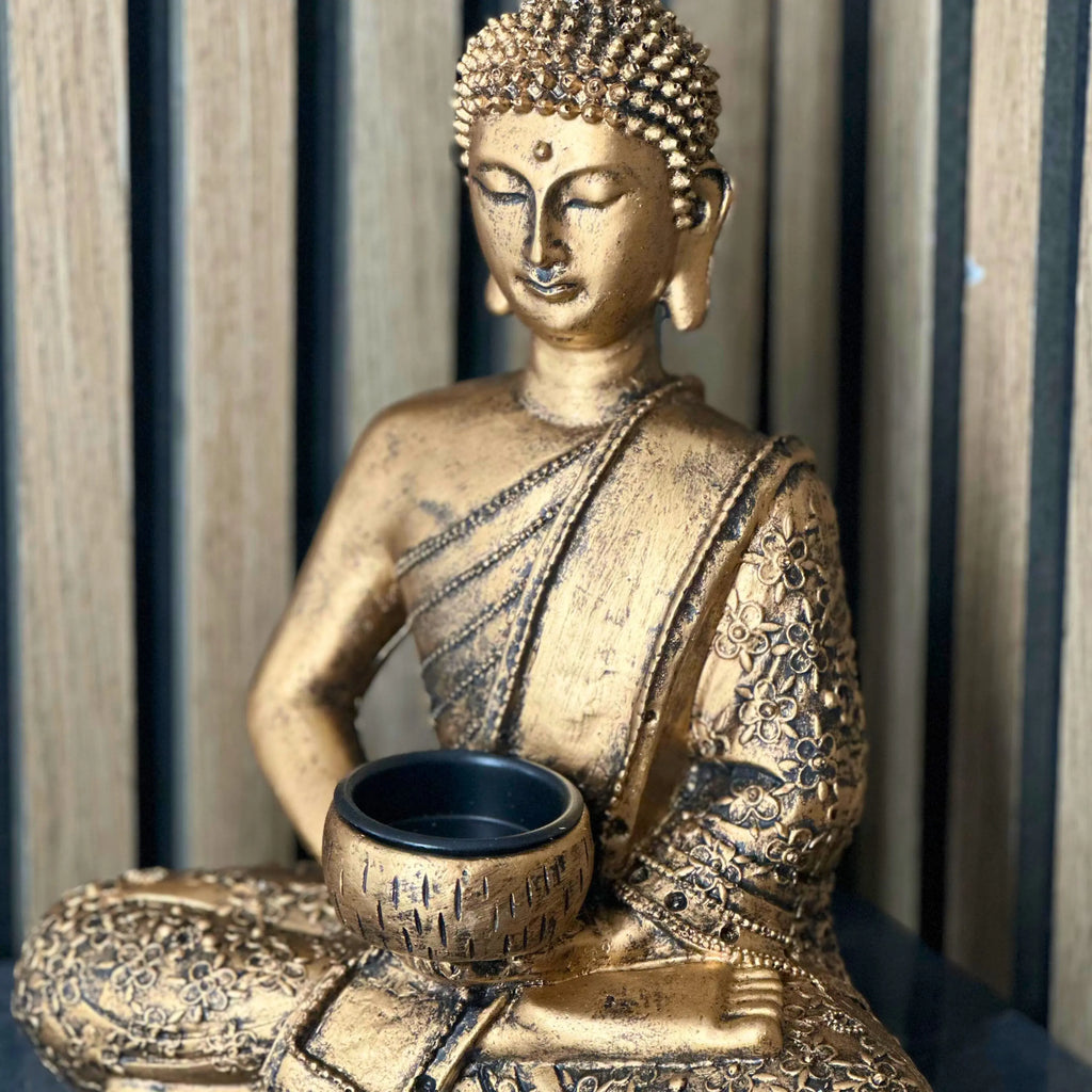 Sitting Thai Buddha Tealight Holder N/A