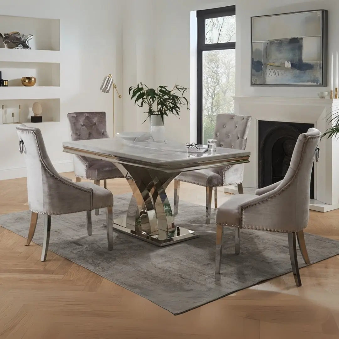 Octavia Large Marble Dining Table Home Store Living