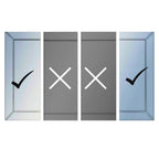 (V401) Venetian 2 Extra Large Side Piece Mirror Set Mcgowan and rutherford