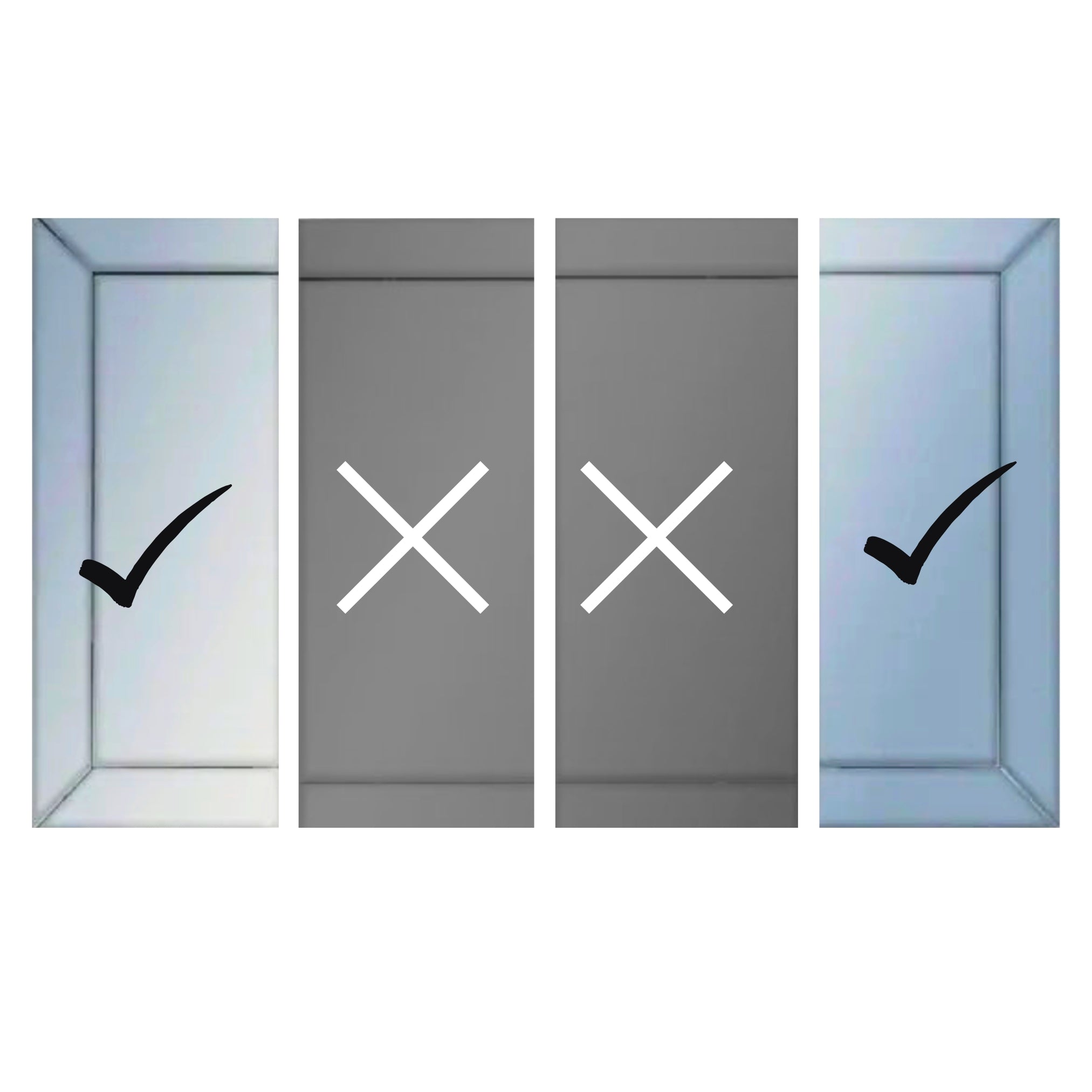 (V401) Venetian 2 Extra Large Side Piece Mirror Set Mcgowan and rutherford