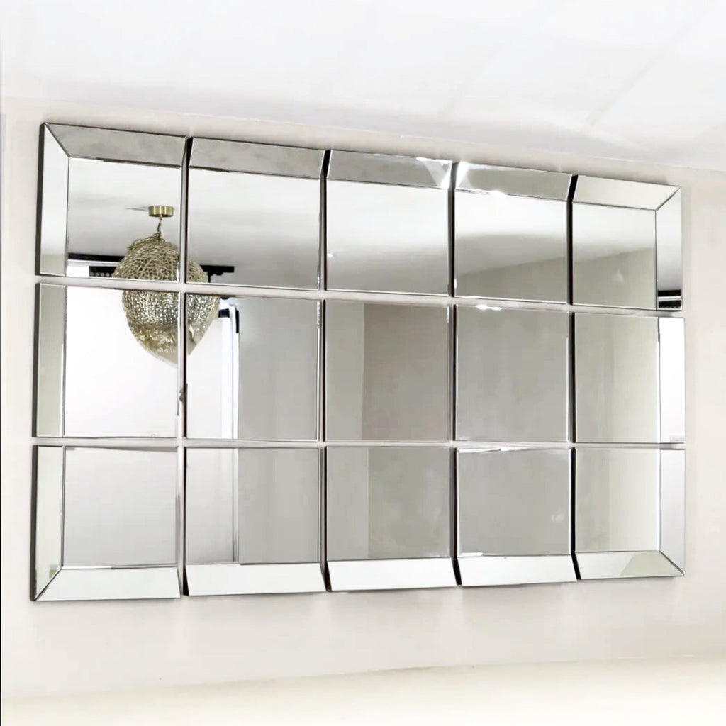 Venetian 15 Piece Panel Mirror Set Home Store Living