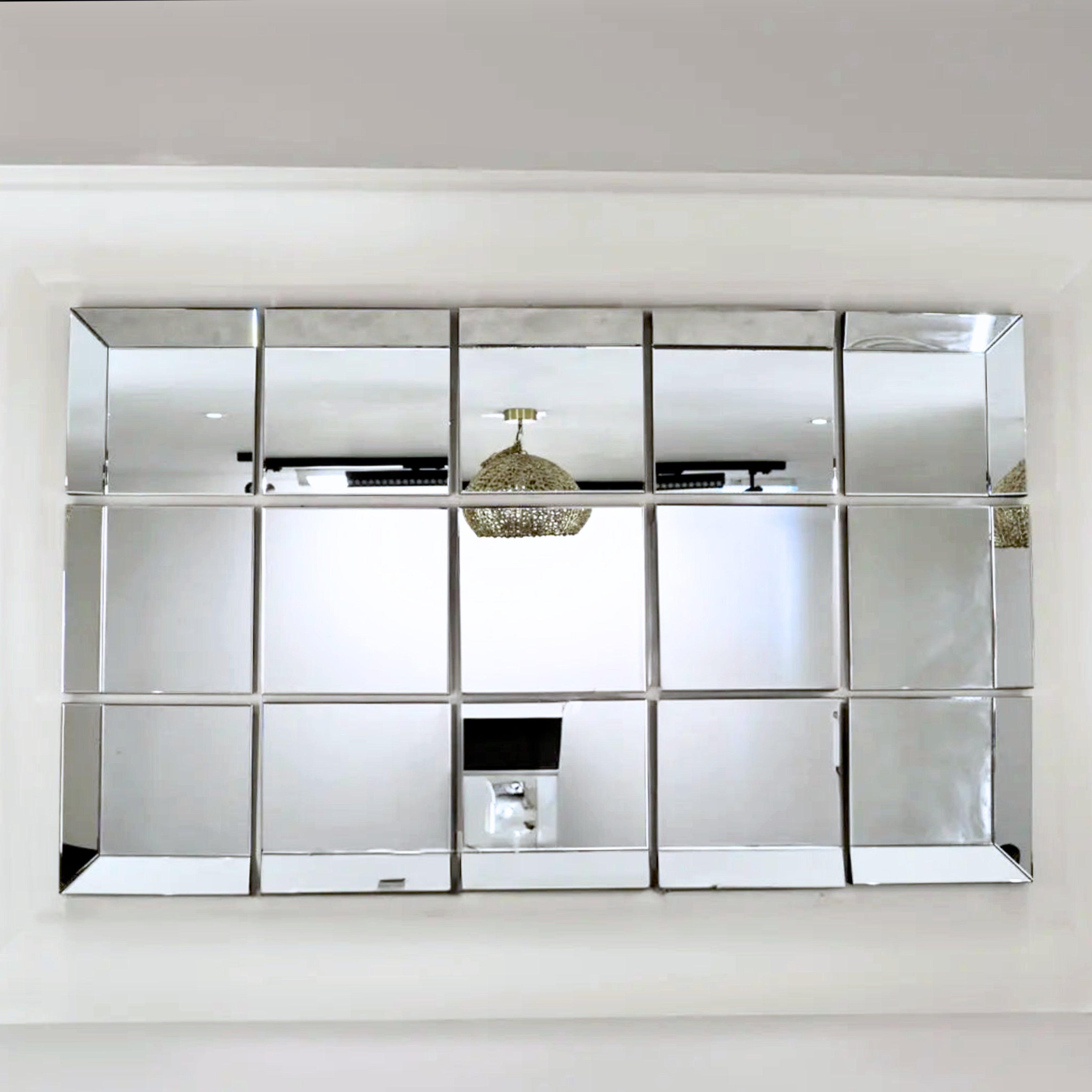 Venetian 15 Piece Panel Mirror Set Home Store Living