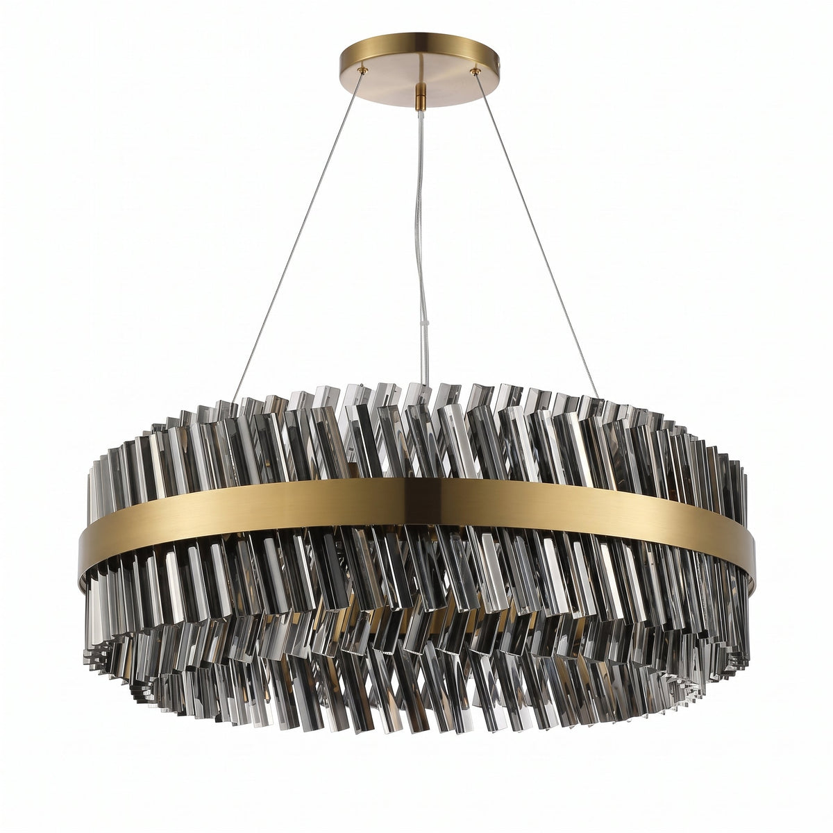 Camilla Pendant Light - Smoke Grey & Copper Metal China