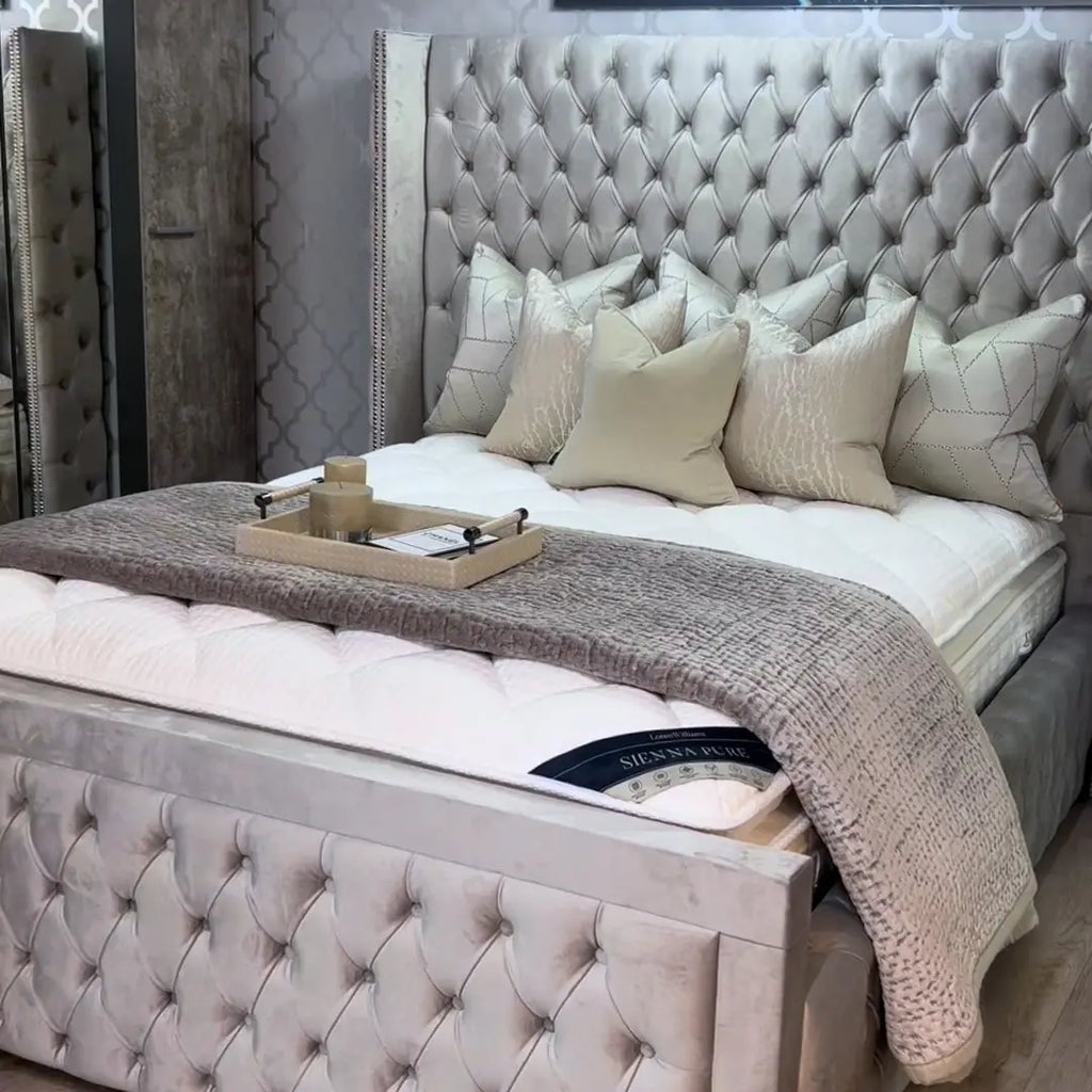 Ambassador Velvet Wing Bed Home Store Living