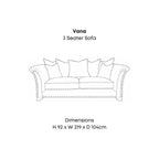Vana Destiny 3 Seater Sofa Home Store Living