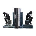 Black Thinking Figure Luxury Crystal Bookends Ivan