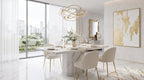 Belle Marble White Dining Table (1.6m / 1.8m / 2m) L H International