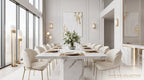 Belle Marble White Dining Table (1.6m / 1.8m / 2m) L H International