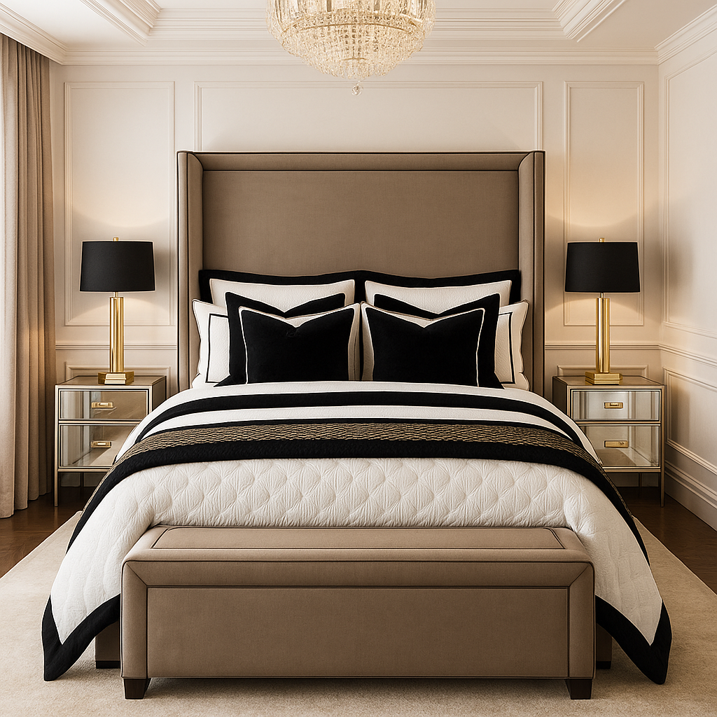 Winged Elizabeth Upholstered Bed Frame Home Store Living