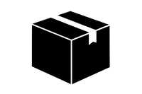 A Parcel silhouette cutout 