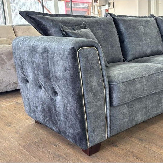 Sienna Low Pile Velvet 2+3 Seater Sofa Set