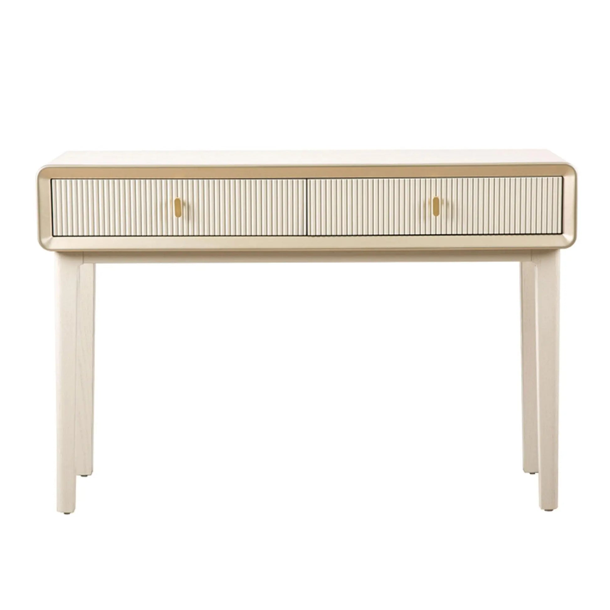 Amelie Cream Elm 2 Drawer Console Table CIMC