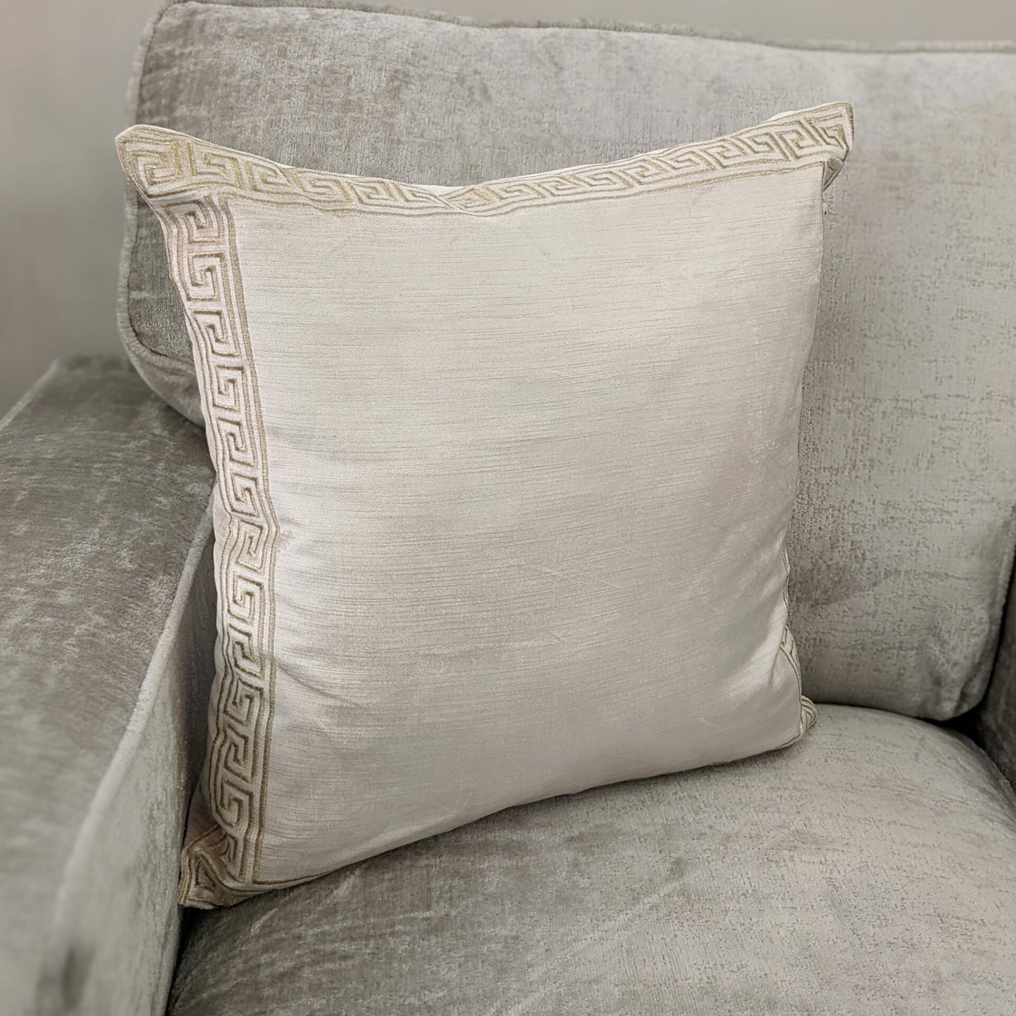 Apollo Embroidered Ivory Cushion Home Store Living