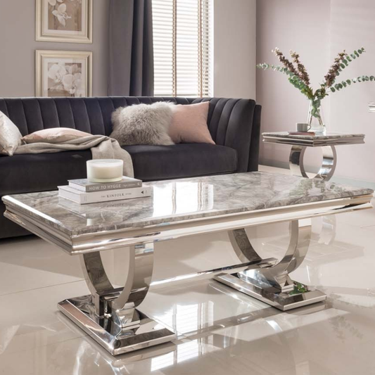 Arianna Grey Marble Coffee Table