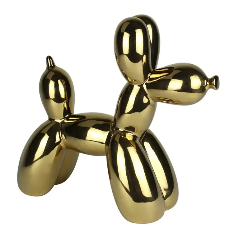 Large Balloon Dog Sculpture in Gold or Silver Lesser & Pavey