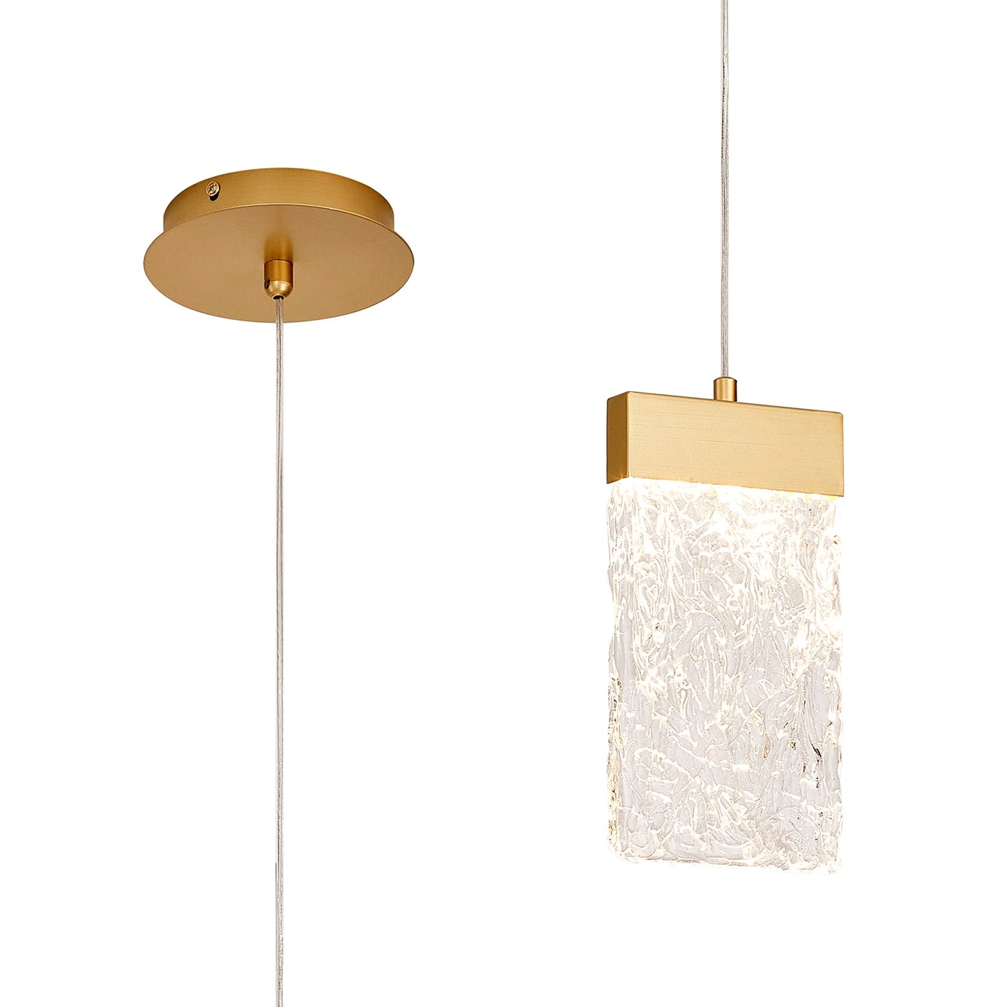 Brianna Brushed Gold Pendant Light Home Store Living