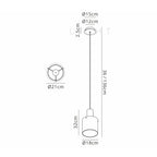 Brandon Ripple 21cm Single Pendant, 1 Light Adjustable E27 Home Store Living