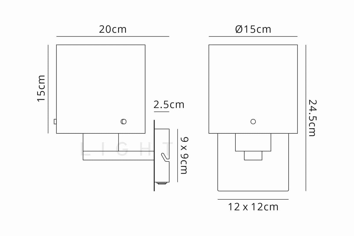 Bonni Single Switched Wall Lamp, 1 Light, E27 Home Store Living