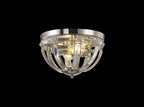 Claire Round Polished Nickel Flush Light Home Store Living
