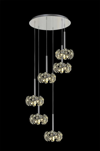 Brantley Crystal Round Pendant Ceiling Light Home Store Living