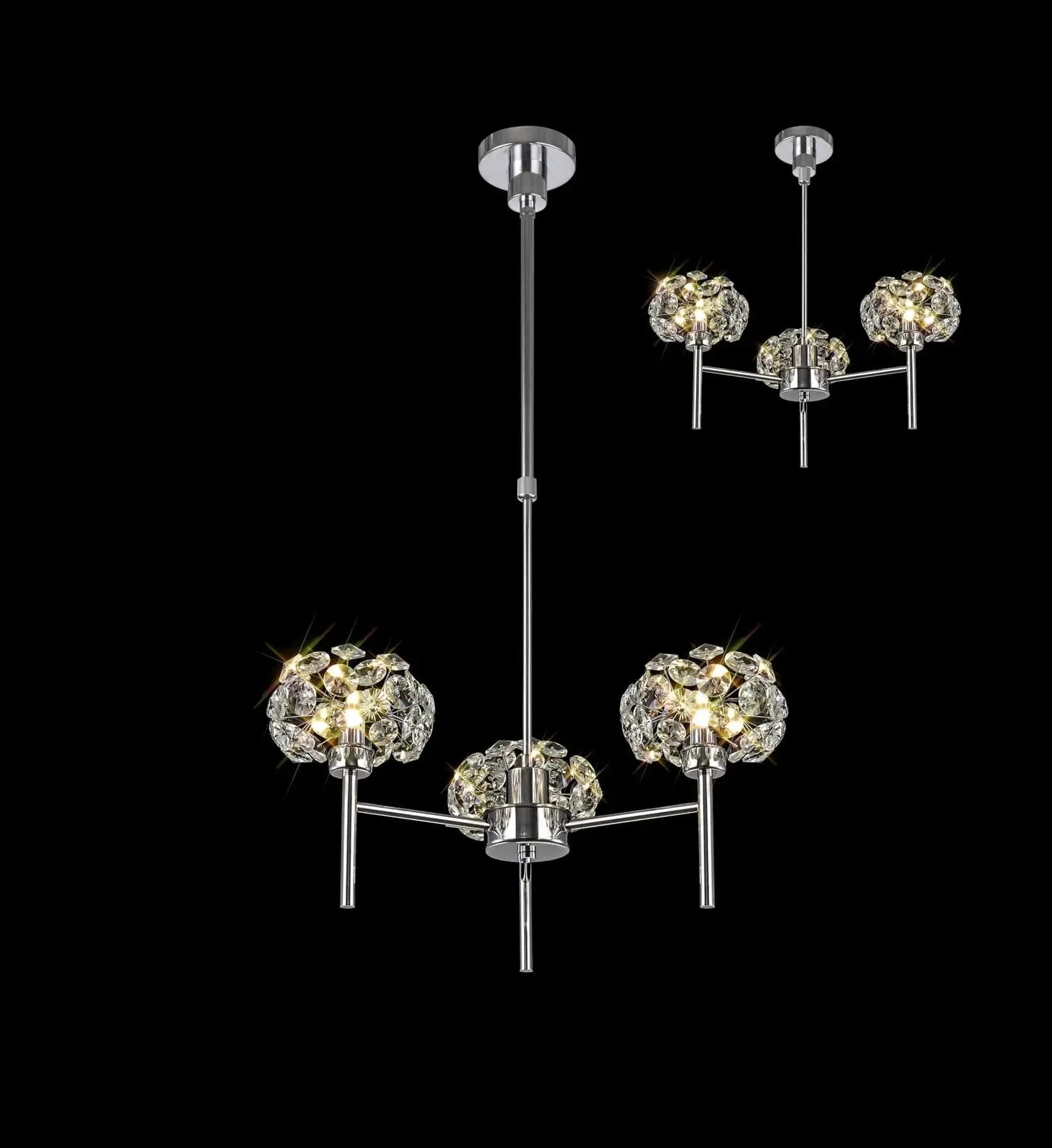 Brantley Telescopic Crystal Ceiling Light Home Store Living