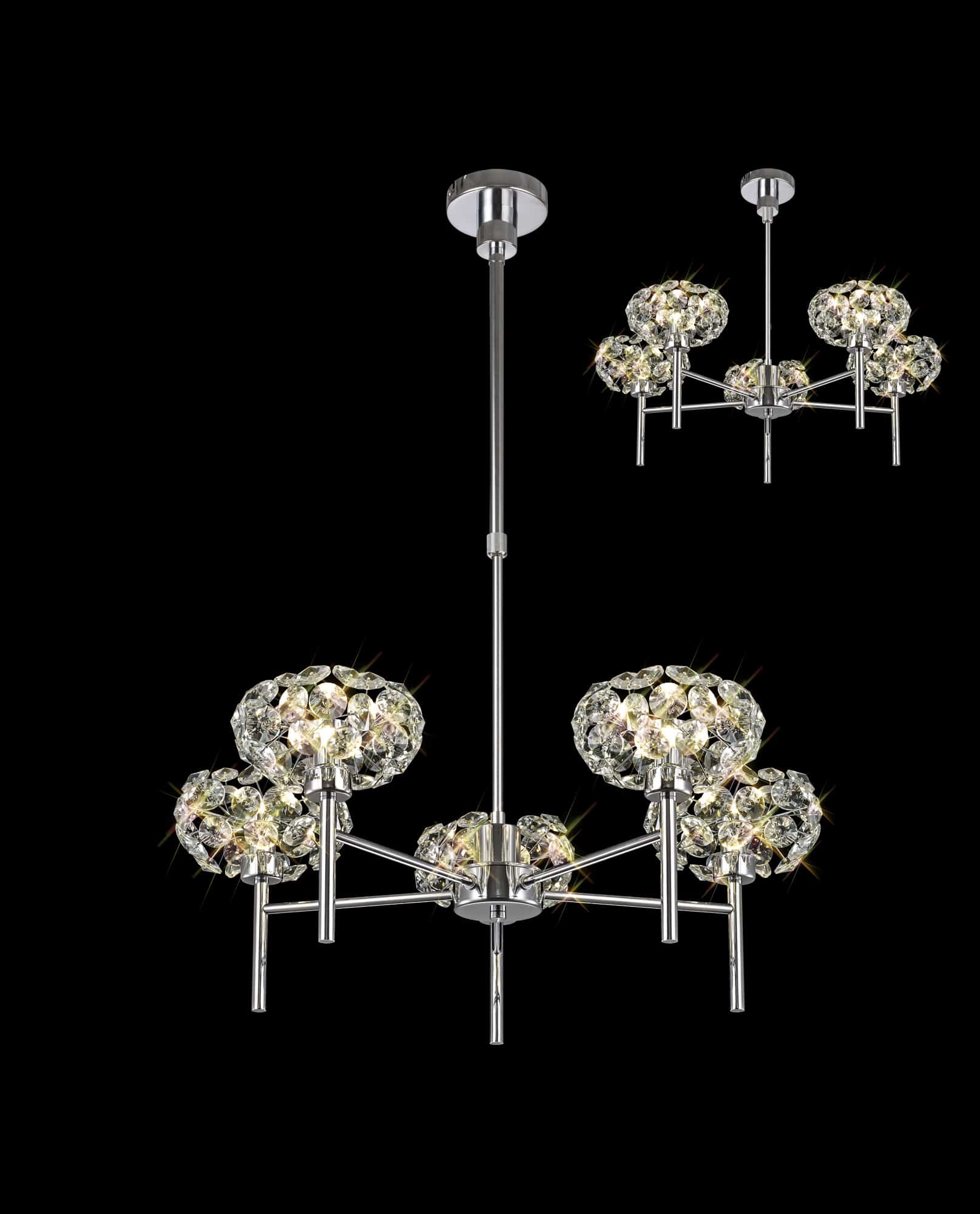 Brantley Telescopic Crystal Ceiling Light Home Store Living