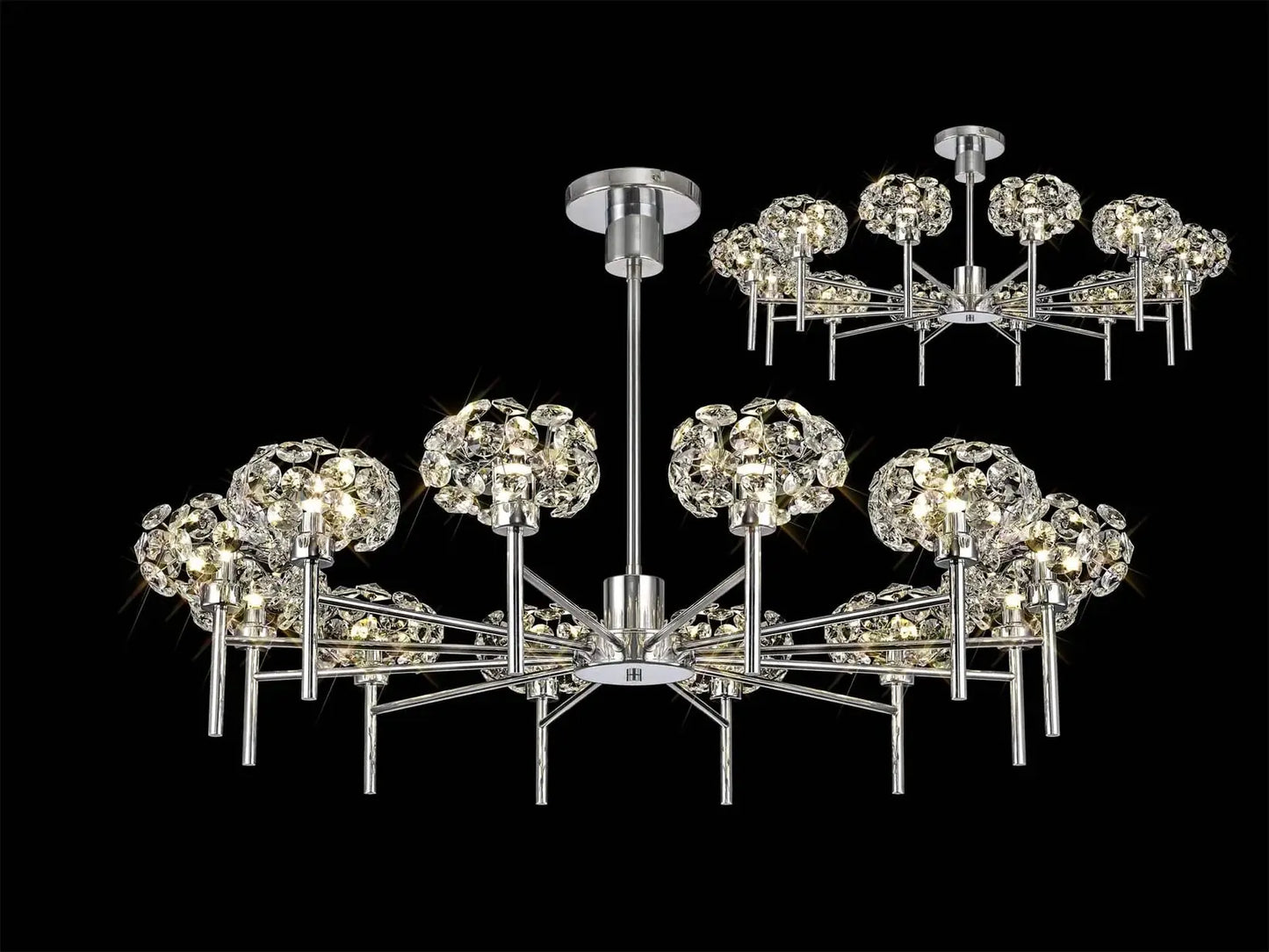 Brantley Telescopic Crystal Ceiling Light Home Store Living