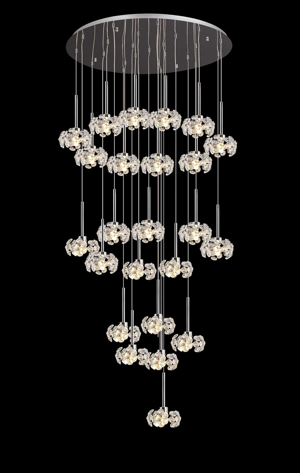 Brantley Crystal Round Pendant Ceiling Light Home Store Living