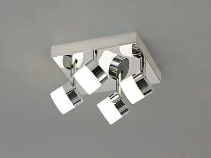 Bianca 4 Light Ceiling, 4 x 5W LED, 4000K, 1700lm, IP44, Polished Chrome, 3yrs Warranty Home Store Living