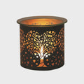 Tealight Wax Melter and Candle Holder -Black & Gold Silhouette Melter Heart Tree Aromatize