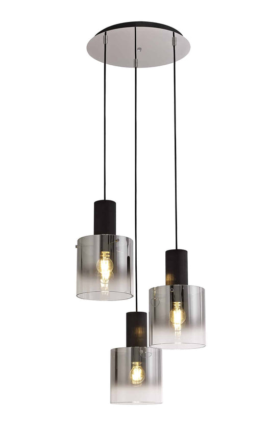 Bonni 3 Light Adjustable E27 Round Pendant Home Store Living