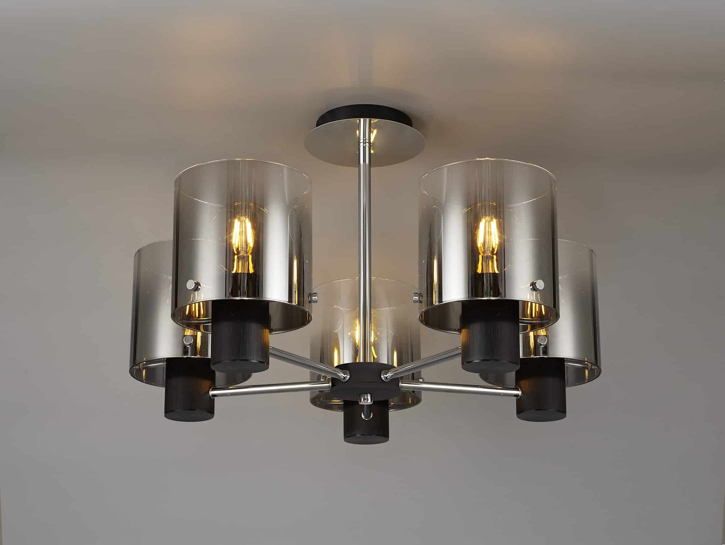 Bonni 5 Light Adjustable E27 Semi Flush Light Home Store Living