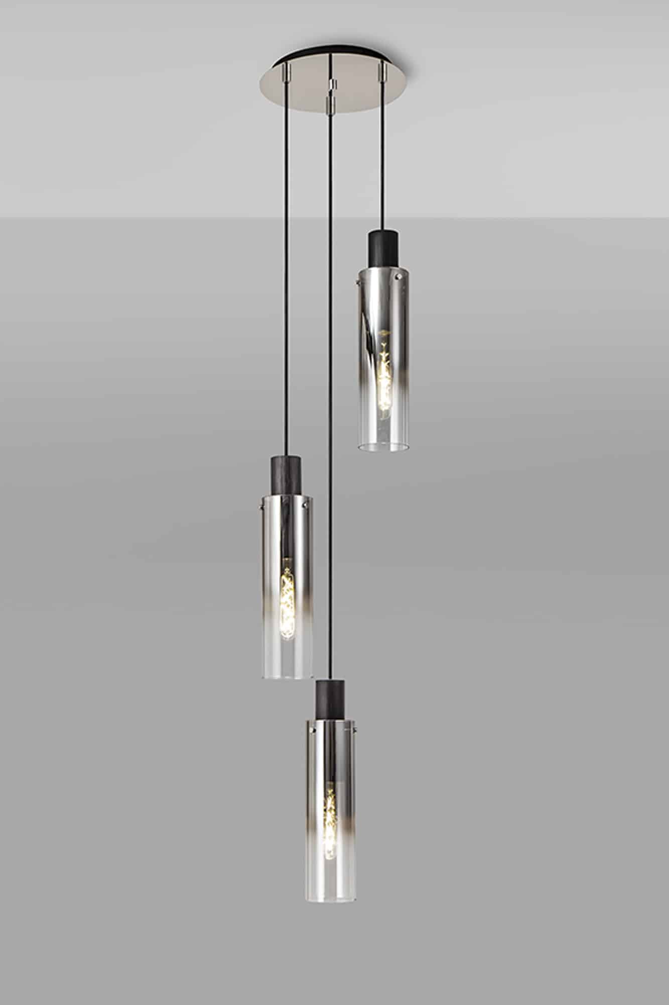 Bonni Slim 3 Light Adjustable E27 Round Pendant Home Store Living