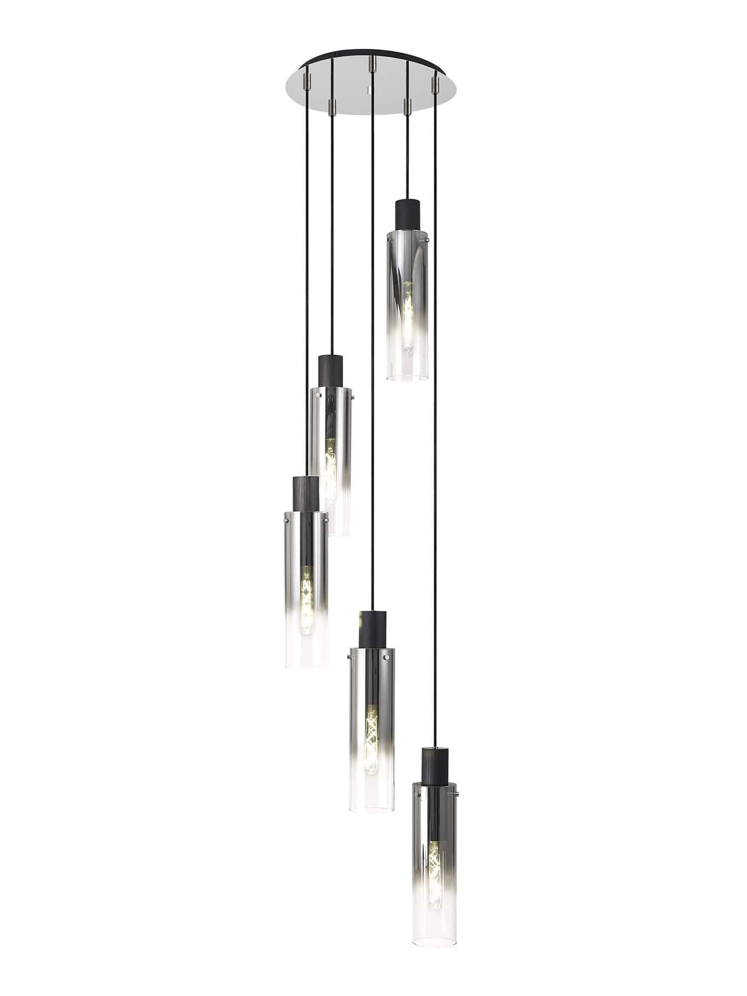 Bonni Slim 5 Light Adjustable E27 Round Pendant Home Store Living