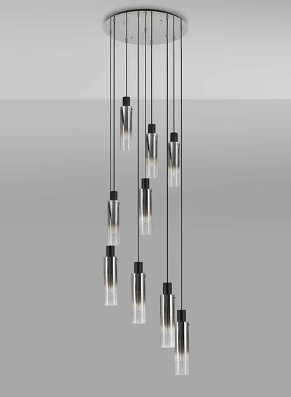 Bonni Slim 9 Light Adjustable E27 Round Pendant Home Store Living