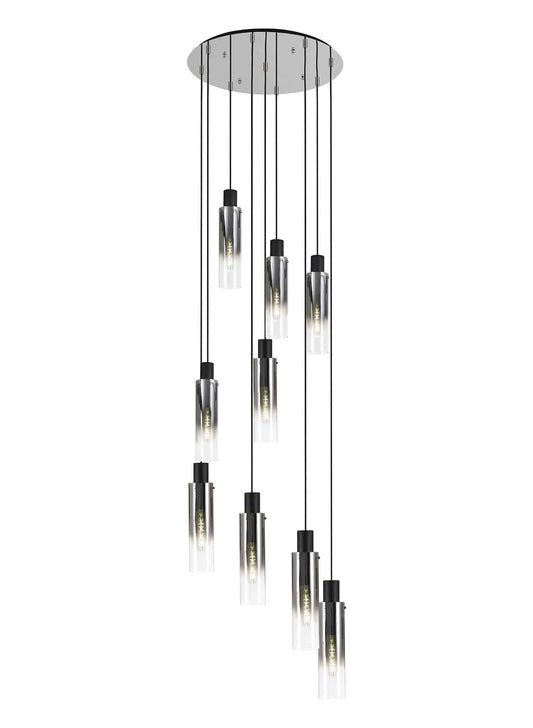 Bonni Slim 9 Light Adjustable E27 Round Pendant Home Store Living