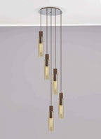 Bonni Slim 5 Light Adjustable E27 Round Pendant Home Store Living