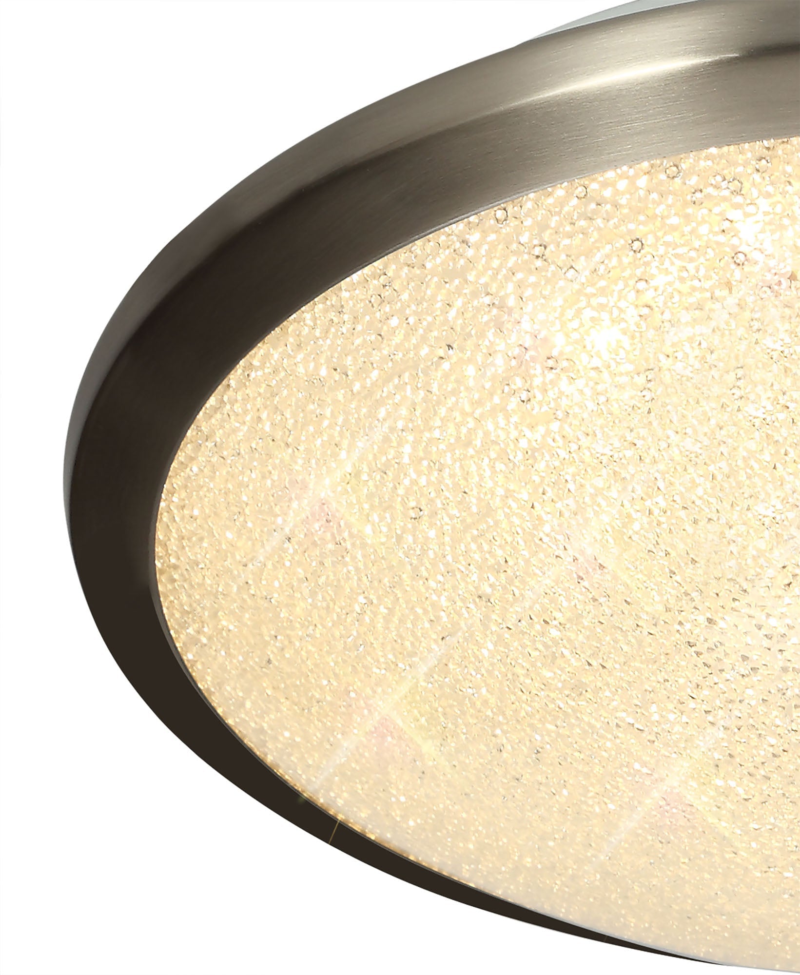 Brynn Satin Nickel/Crystalline Ceiling Light Home Store Living