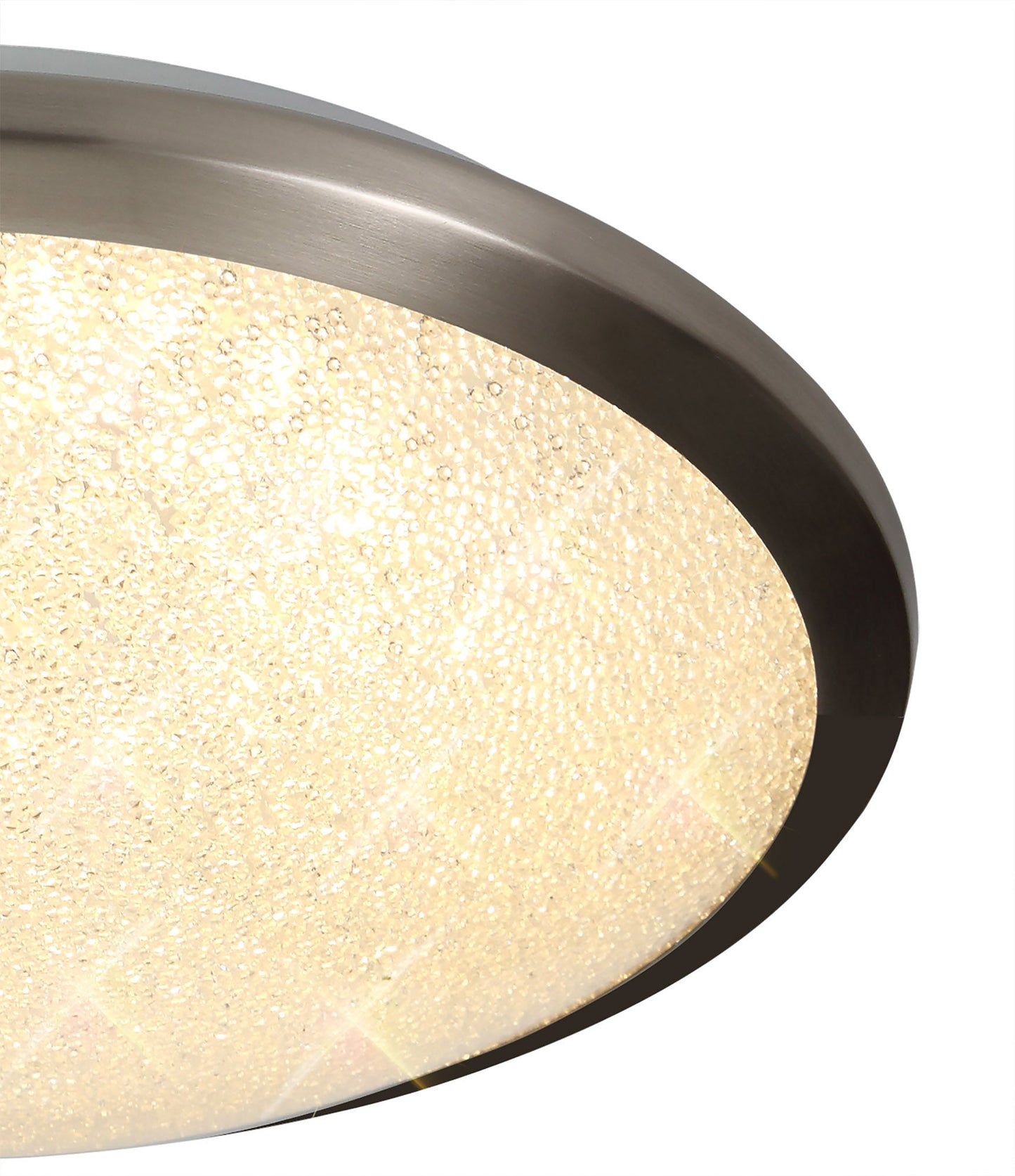 Brynn Satin Nickel/Crystalline Ceiling Light Home Store Living