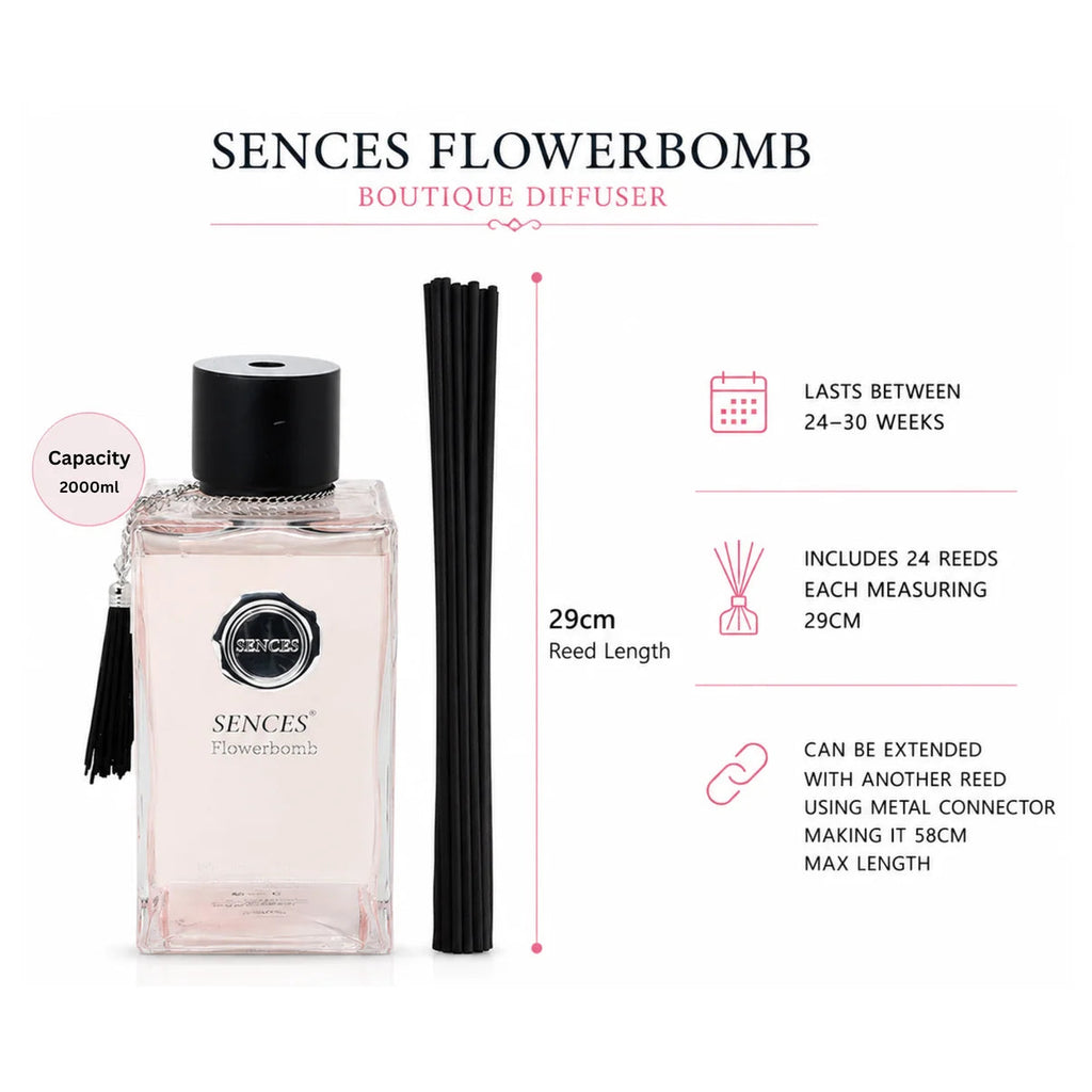Sences Flowerbomb 2000ml Reed Diffuser Baltus Ltd